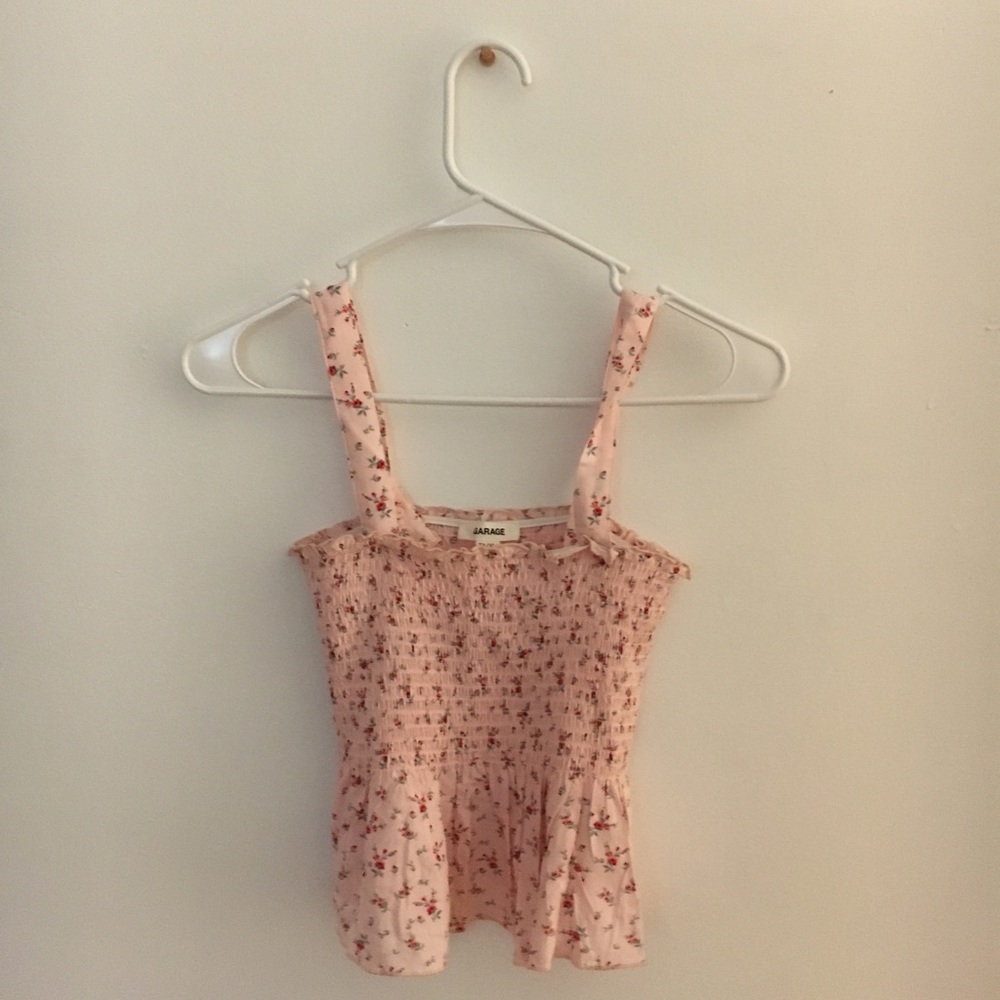 pink floral tank